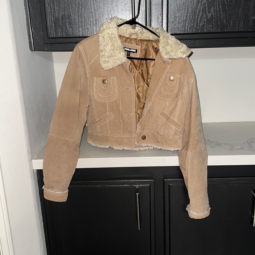 Cropped Fur Lined Jacket